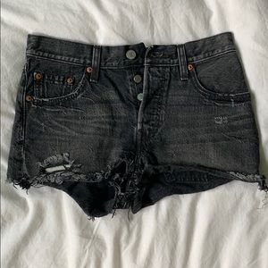 Black Levi Jean Shorts